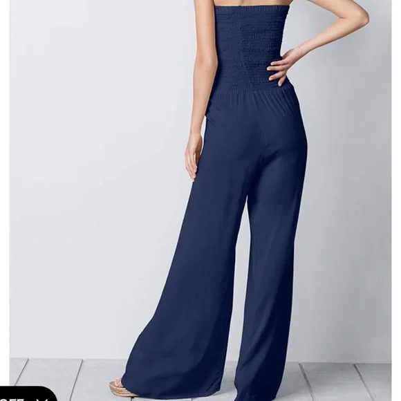 Sold elsewhere Lace Inset Jumpsuit M Navy Blue Brand New - Picture 4 of 11